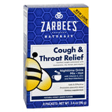 Zarbee's Cough And Throat Relief Drink Mix - Nighttime Supplement - 6 Packets