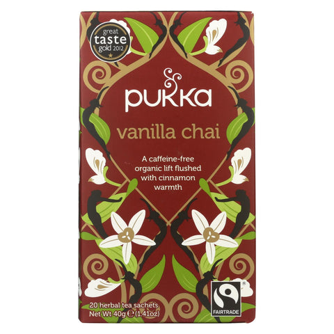 Pukka Herbal Teas Tea - Organic - Chai - Vanilla - 20 Bags - Case Of 6