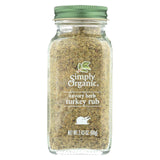 Simply Organic Turkey Rub - Case Of 6 - 2.43 Oz.