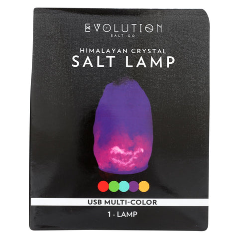 Evolution Salt Lamp - Usb - Natural - Multi Color Changing - 1 Count