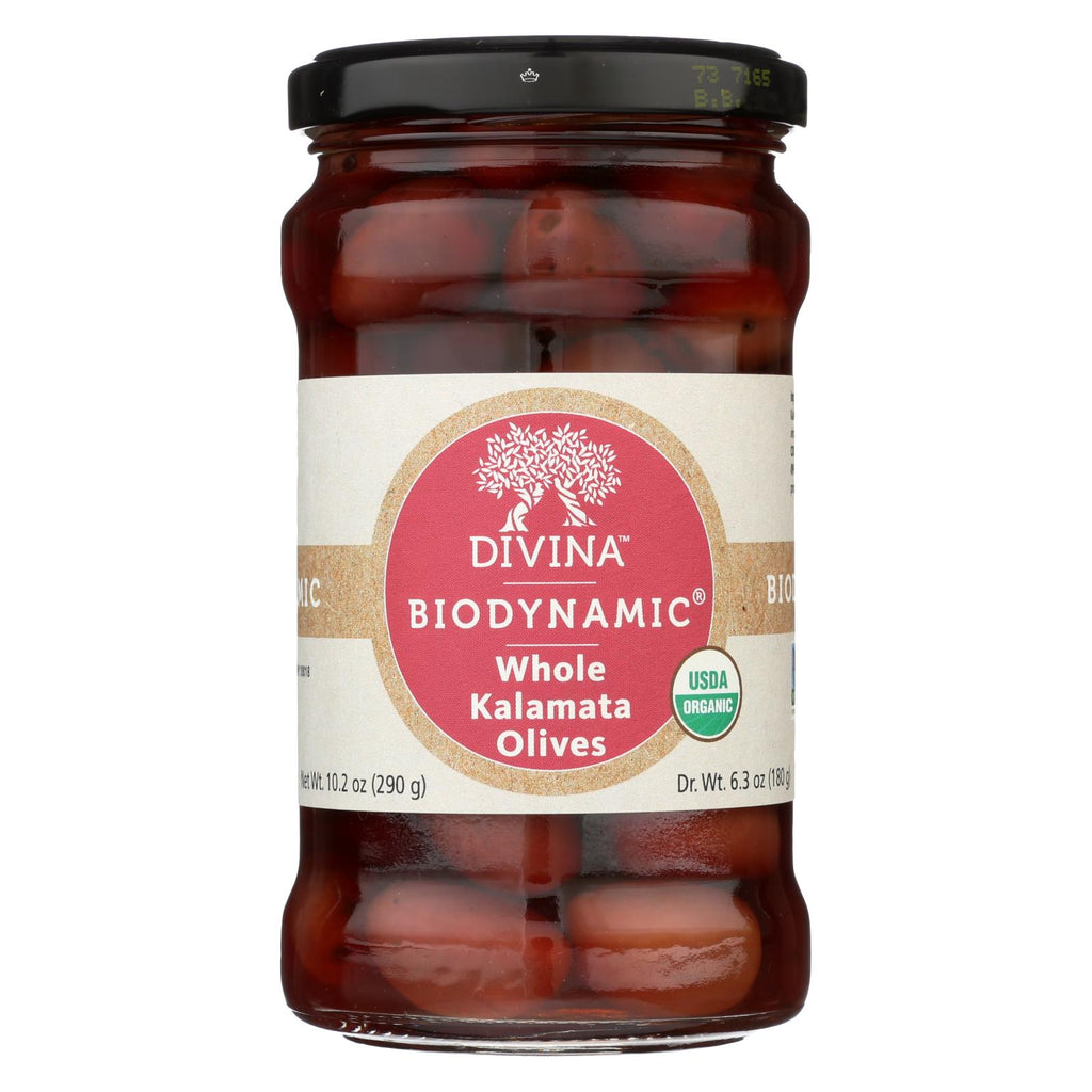 Divina - Olives - Organic - Kalamata - Whole - Case Of 6 - 6.35 Oz