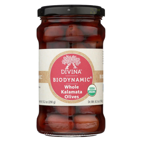 Divina - Olives - Organic - Kalamata - Whole - Case Of 6 - 6.35 Oz