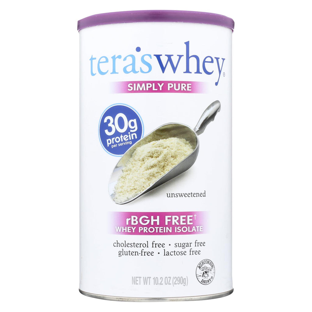 Teras Whey Protein Isolate - Whey - Simply Pure - Unsweetened - 10.2 Oz