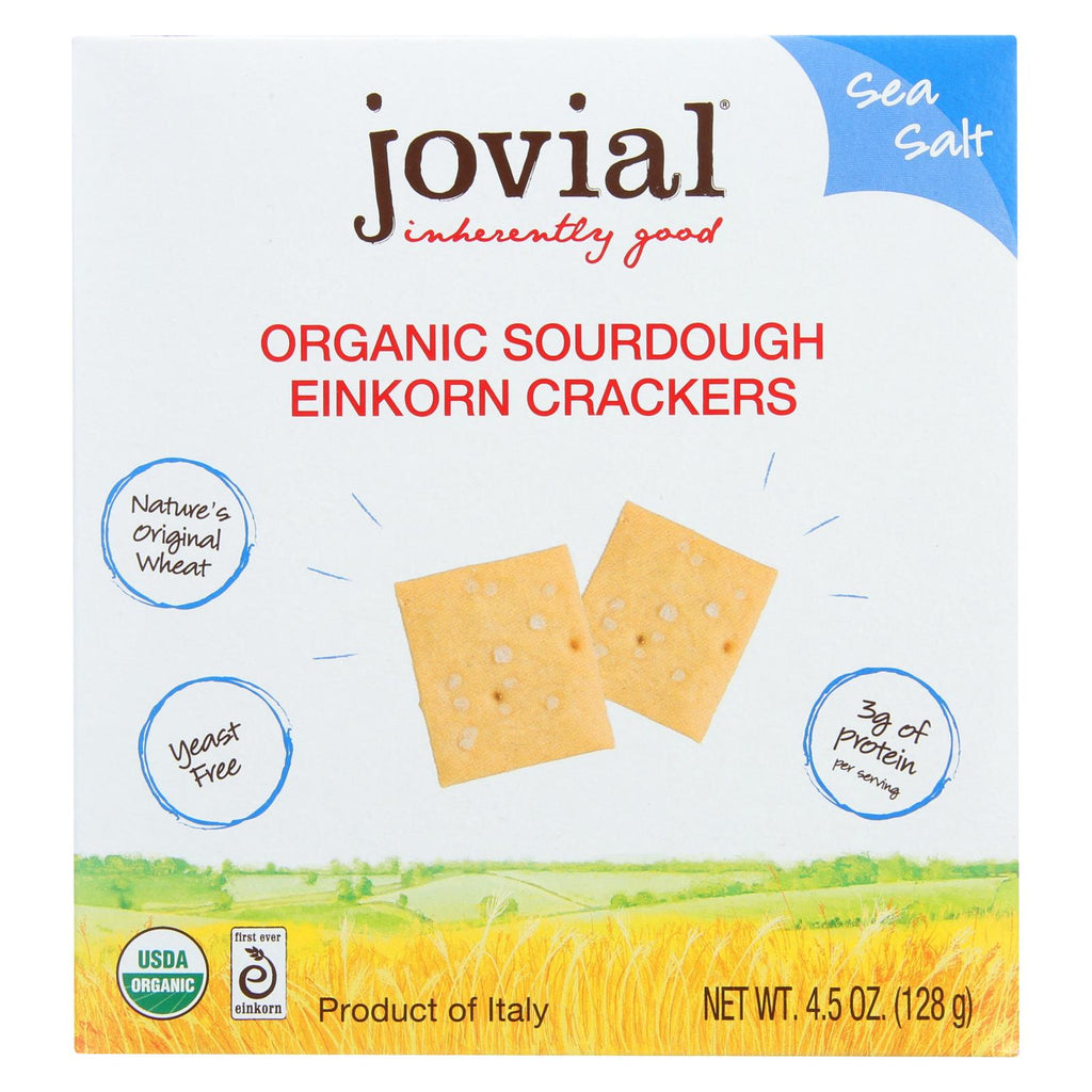 Jovial - Sourdough Einkorn Crackers - Sea Salt - Case Of 10 - 4.5 Oz.