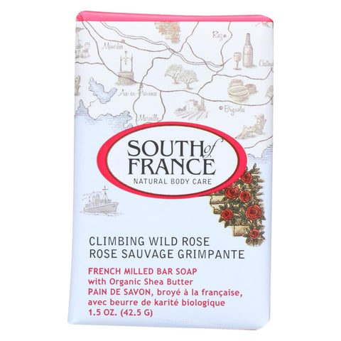 South Of France Bar Soap - Climbing Wild Rose - Travel - 1.5 Oz - Case Of 12