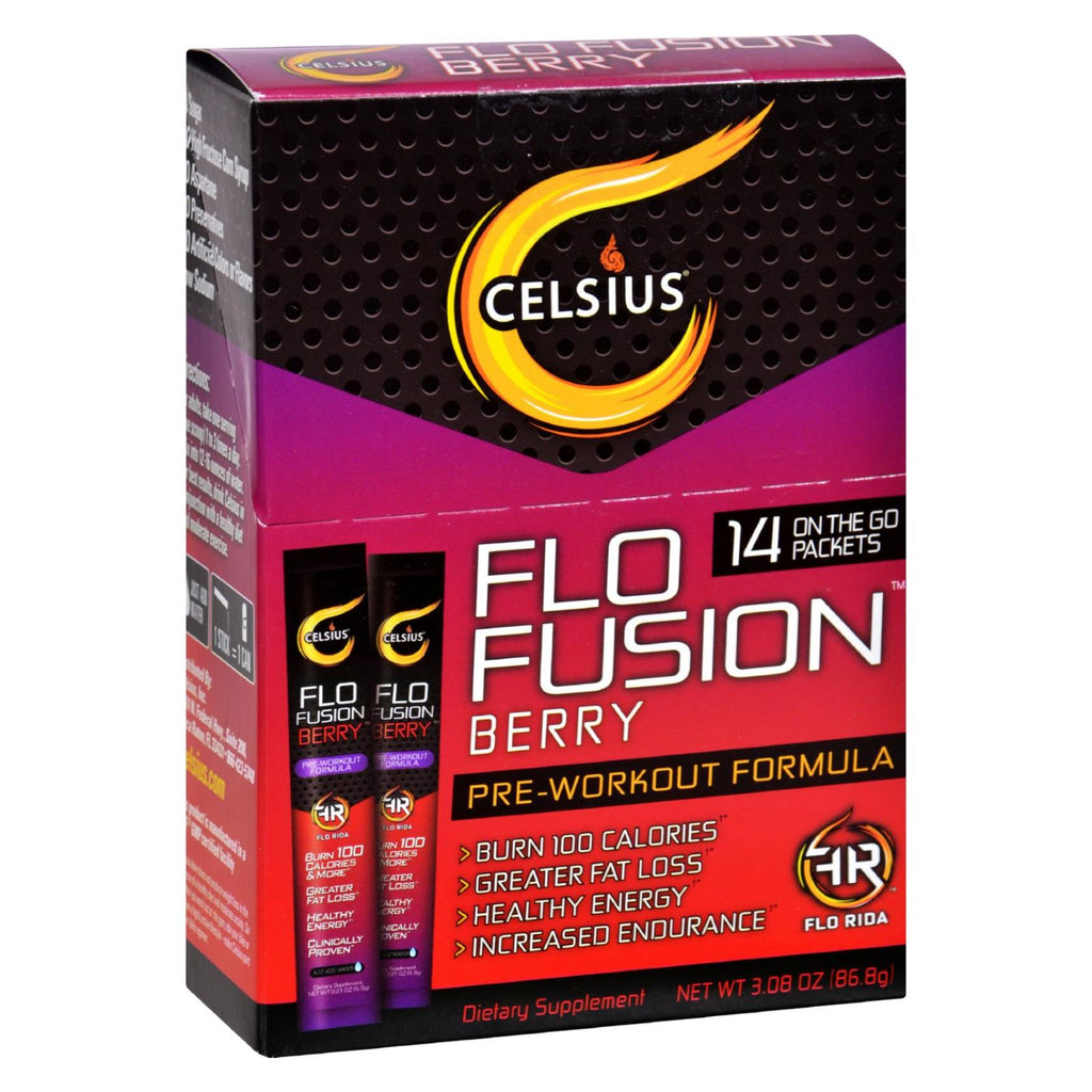 Celsius Flo Fusion - Powder Sticks - Berry - 14 Packets