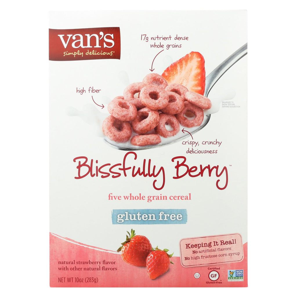 Van's Natural Foods Gluten Free Cereals - Blissfully Berry - Case Of 6 - 10 Oz.