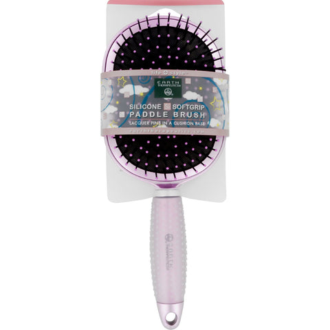 Earth Therapeutics Hair Brush - Paddle - Silicon - Pink - 1 Count