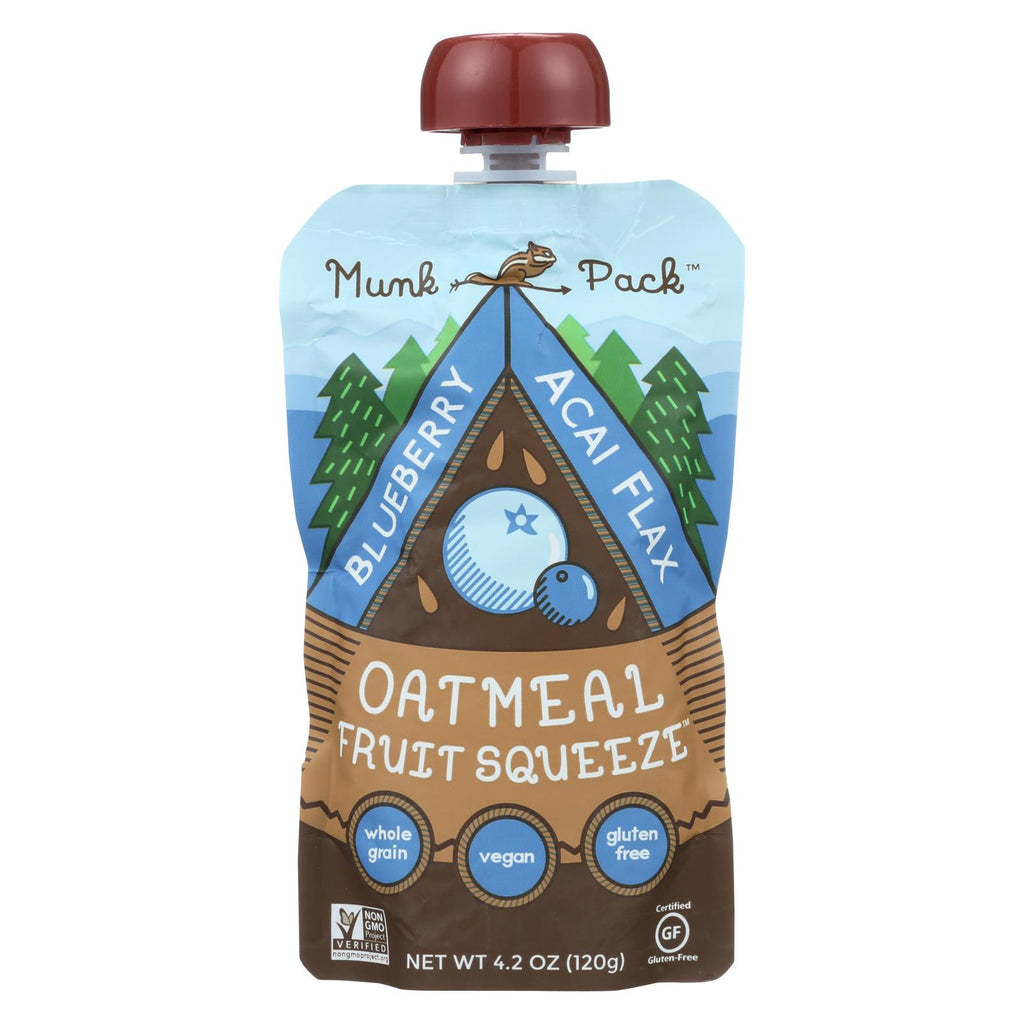 Munk Pack Blueberry Acai Flax - Blueberry - Case Of 6 - 4.2 Oz.