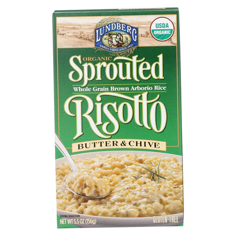 Lundberg Family Farms Sprouted Risotto - Butter And Chive - Case Of 6 - 5.5 Oz.