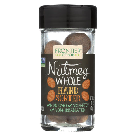 Frontier Herb Nutmeg Whole - Hand Sorted - Case Of 12 - 1.8 Oz.