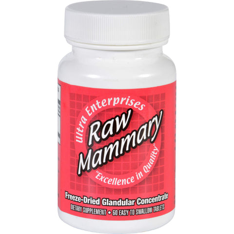 Ultra Glandulars Mammary - Raw - 60 Tablets