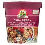 Dr. Mcdougall's Organic Chia Berry Superfood Hot Cereal Cup - Case Of 6 - 2.5 Oz.