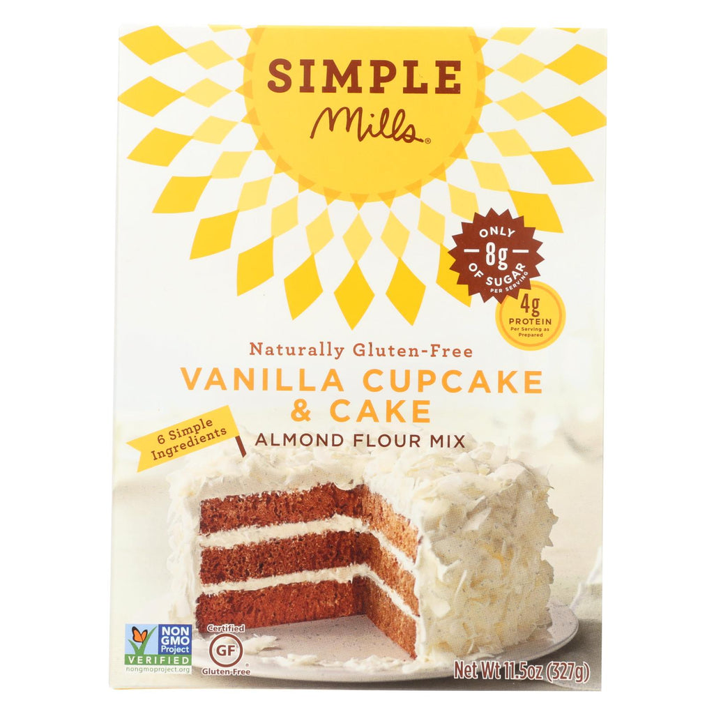 Simple Mills Almond Flour Vanilla Cake Mix - Case Of 6 - 11.5 Oz.