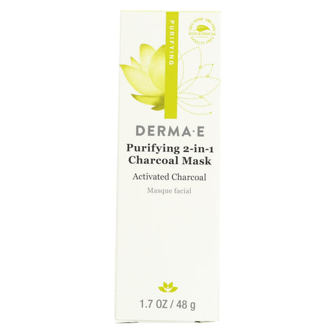 Derma E - Mask - Purifying 2-in-1 Charcoal - 1.7 Oz.