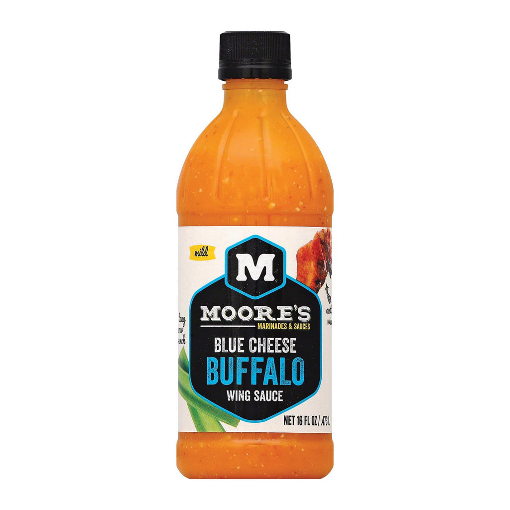 Moore's Wing Sauce - Blue Cheese Buffalo - Case Of 6 - 16 Fl Oz