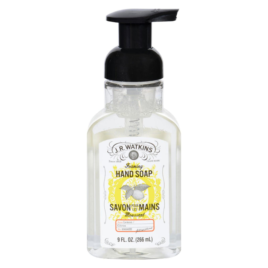 J.r. Watkins Hand Soap - Foaming - Lemon - 9 Oz - Case Of 6