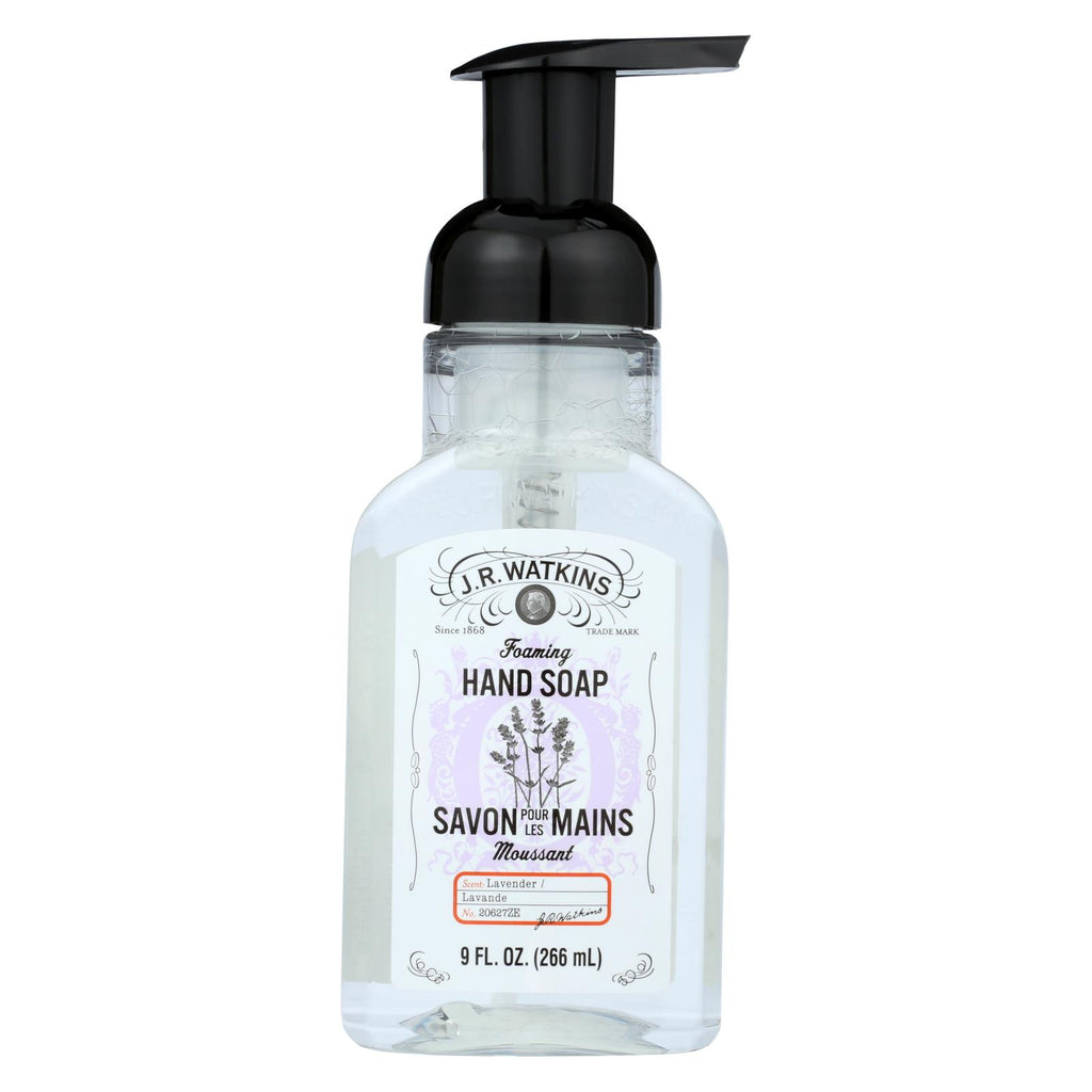 J.r. Watkins Hand Soap - Foaming - Lavender - 9 Oz - Case Of 6