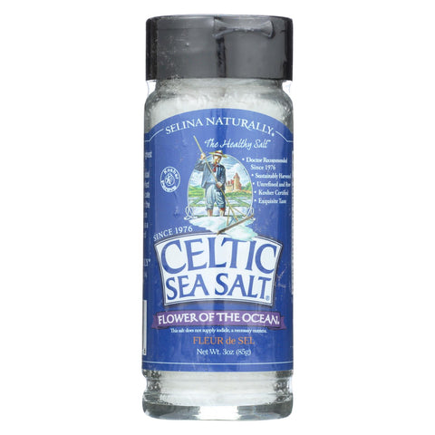 Celtic Sea Salt - Sea Salt Shaker - Flower Of The Ocean - Case Of 6 - 3 Oz.