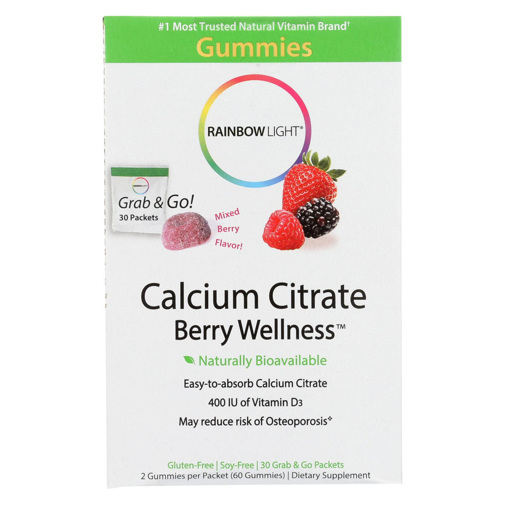 Rainbow Light Calcium Citrate - Berry Wellness - Gummies - 30 Packets