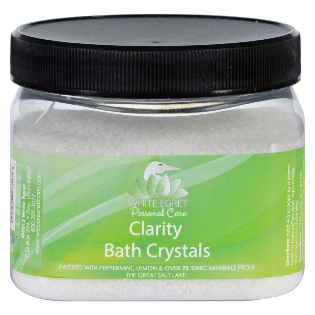 White Egret Bath Crystals - Clarity - 16 Oz