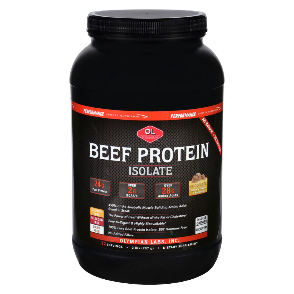 Olympian Labs Beef Protein Isolate - Chocolate - 2 Lb