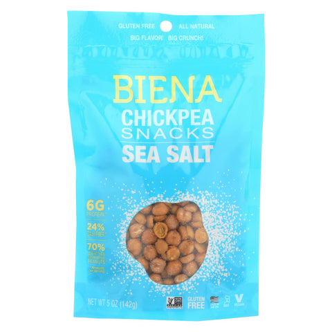 Biena Chickpea Snacks - Sea Salt - Case Of 8 - 5 Oz.