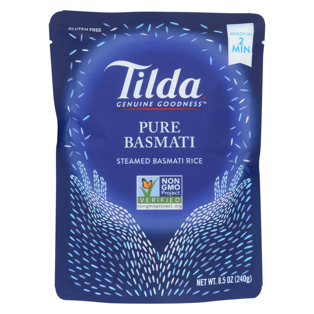 Tilda Whole Grain - Pure Steamed Basmati Rice - Case Of 6 - 8.5 Oz.