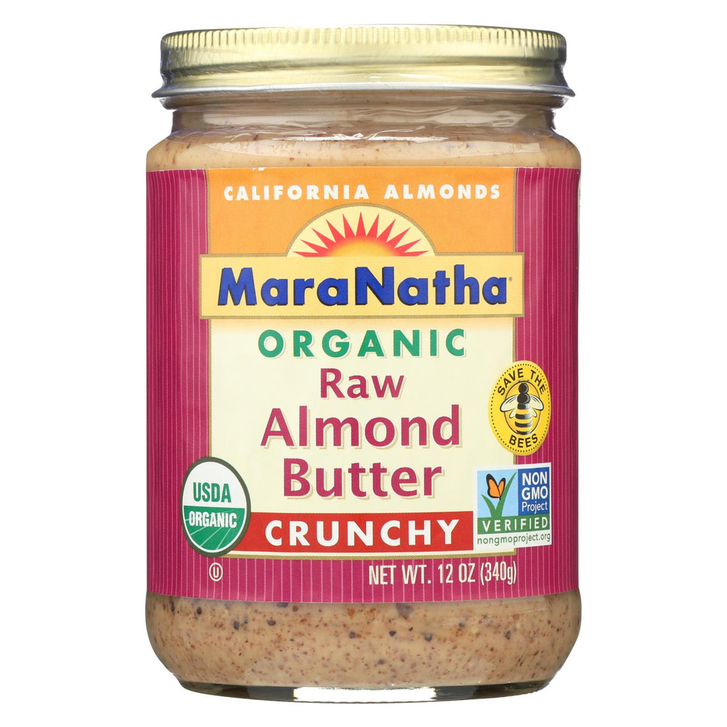 Maranatha Natural Foods Organic Raw Almond Butter - Crunchy - Case Of 6 - 12 Oz.