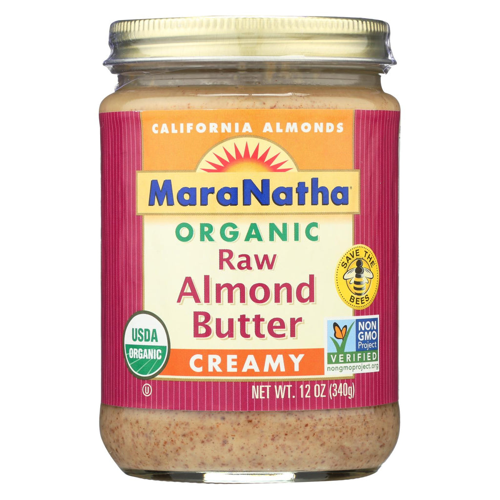 Maranatha Natural Foods Almond Butter - Creamy And Raw - Case Of 6 - 12 Oz.