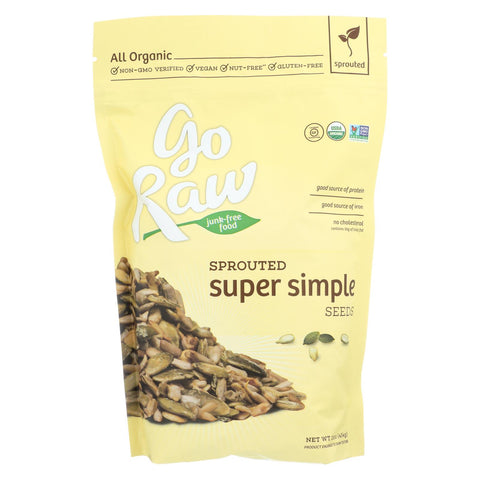 Go Raw - Organic Sprouted Seeds - Super Simple - Case Of 6 - 16 Oz.