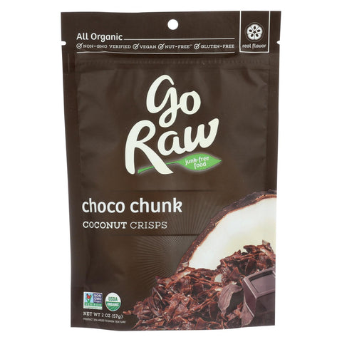 Go Raw - Organic Coconut Crisps - Choco Chunk - Case Of 12 - 2 Oz.