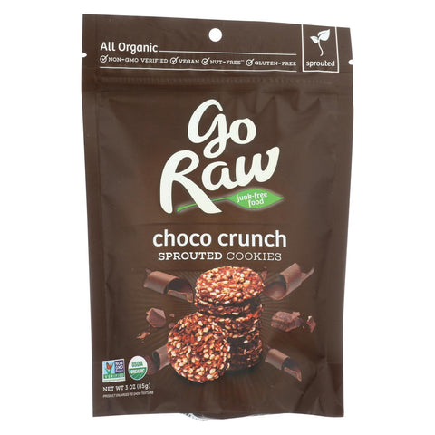 Go Raw - Organic Sprouted Cookies - Choco Crunch - Case Of 12 - 3 Oz.