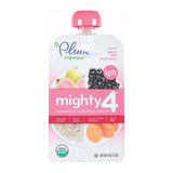 Plum Organics Mighty 4 Blends Tots - Guava, Pomegranate, Black Bean, Carrot, And Oat - Case Of 6 - 4 Oz.