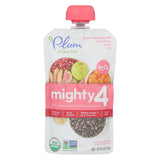 Plum Organics Mighty 4 Blends Tots - Guava, Pomegranate, Black Bean, Carrot, And Oat - Case Of 6 - 4 Oz.