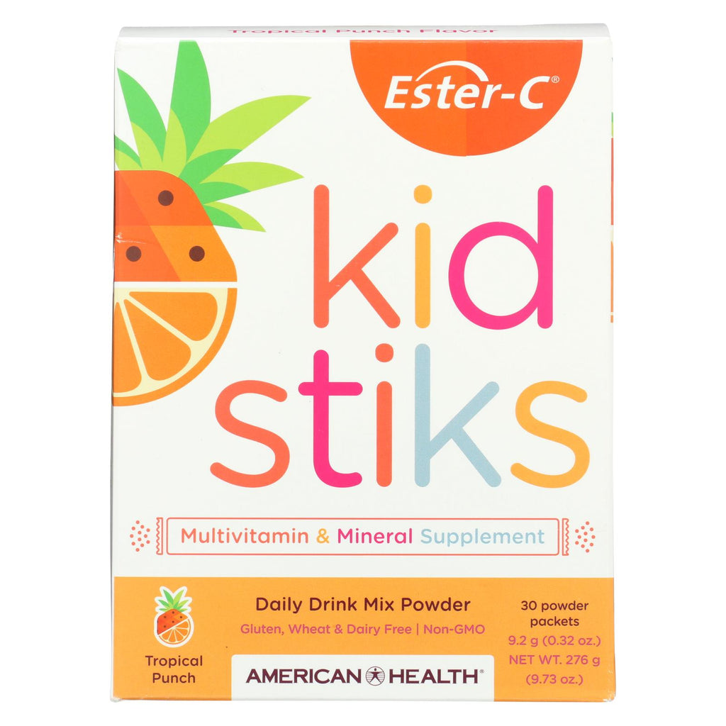 American Health - Ester-c - Kid Stiks - Tropical Punch - 30 Packets