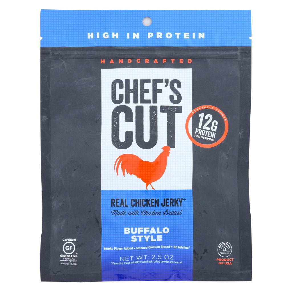 Chef's Cut Jerky - Chicken - Buffalo - Case Of 8 - 2.5 Oz