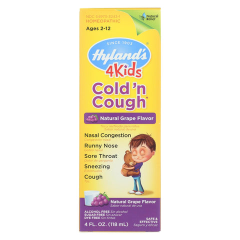 Hylands Homeopathic Cold N Cough - 4 Kids - Grape - 4 Oz