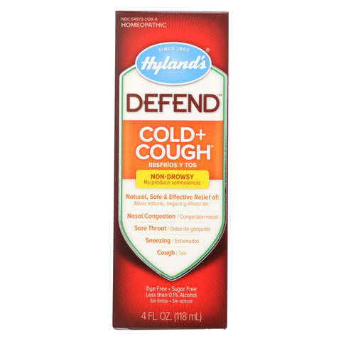 Hylands Homeopathic Hyland's Defend - Cold And Cough - 4 Fl Oz.