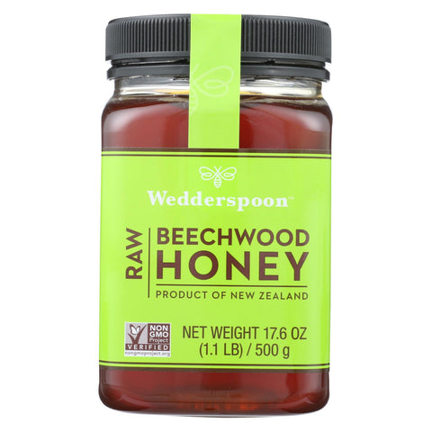 Wedderspoon Honey - Beechwood - 100 Percent Raw - 17.6 Oz