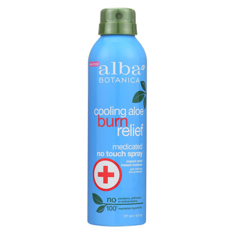 Alba Botanica - Cooling Aloe Burn Relief - No Touch Spray - 6 Oz.