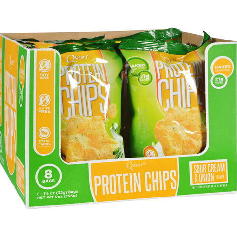 Quest Chips - Sour Cream And Onion - Case Of 8 - 1.125 Oz.