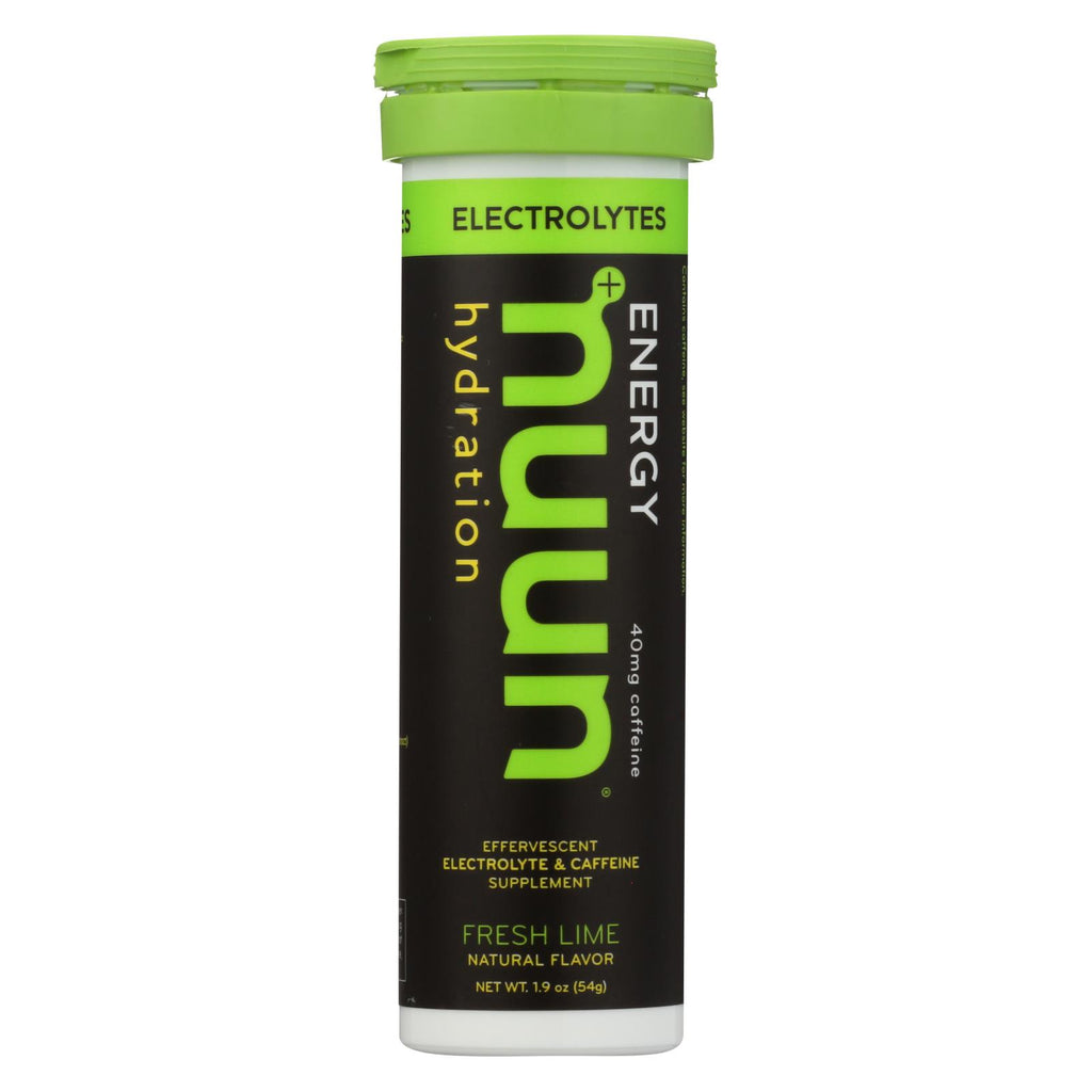 Nuun Hydration Drink Tab - Energy - Lemon-lime - 10 Tablets - Case Of 8