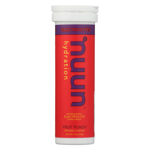 Nuun Hydration Drink Tab - Active - Fruit Punch - 10 Tablets - Case Of 8