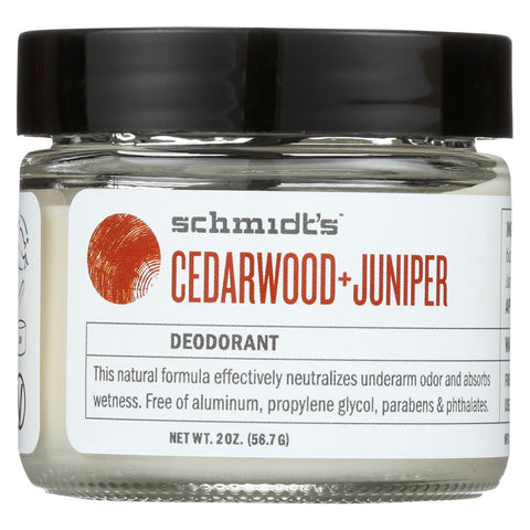 Schmidt's Natural Deodorant Jar - Cedarwood Juniper - 2 Oz.