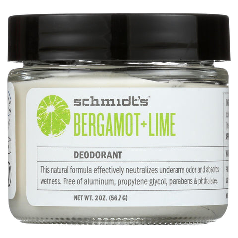 Schmidt's Natural Deodorant Jar - Bergamot Lime - 2 Oz.