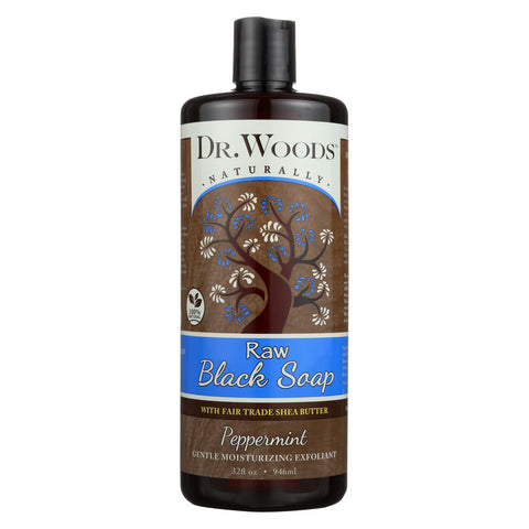 Dr. Woods Naturals Black Soap - Shea Vision - Peppermint - 32 Oz