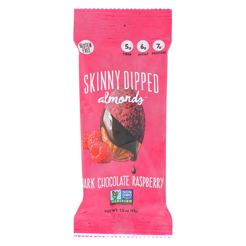 Skinny Dipped Almonds - Dark Chocolate Raspberry - Case Of 10 - 1.5 Oz