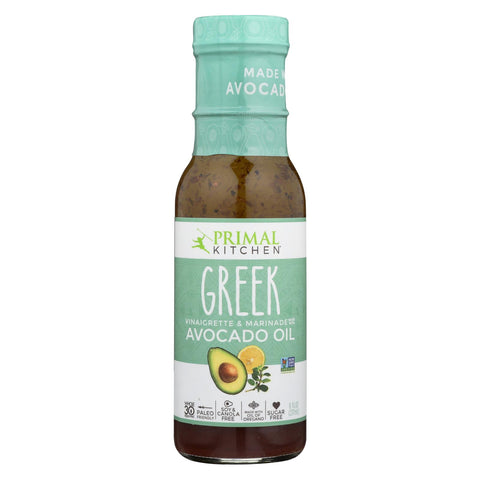 Primal Kitchen Greek Vinaigrette - Avocado Oil And Organic Oil - Case Of 6 - 8 Oz.