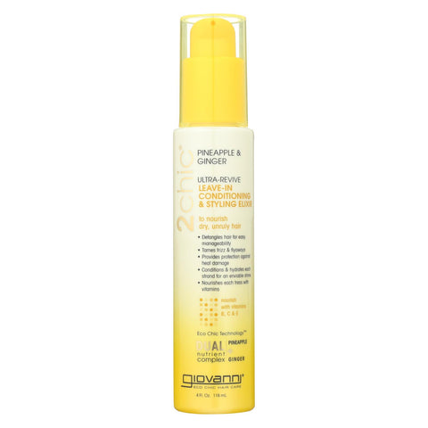 Giovanni Hair Care Products Conditioner - Pineapple And Ginger - Case Of 1 - 4 Fl Oz.